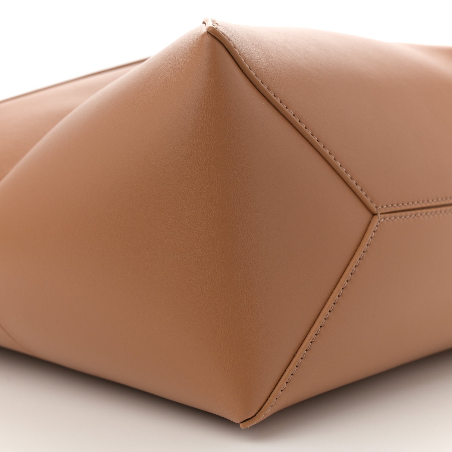 Loewe Shiny Calfskin Medium Puzzle Fold Tote Warm Desert 9 of 10