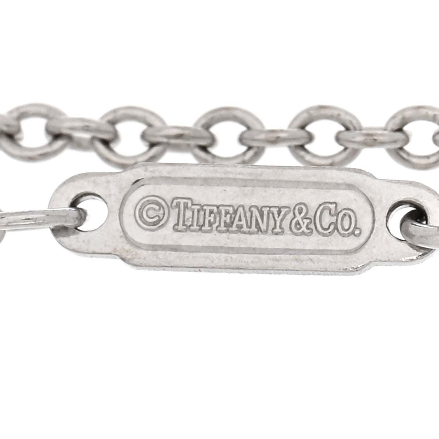 18K White Gold Diamond T Double Chain Bracelet