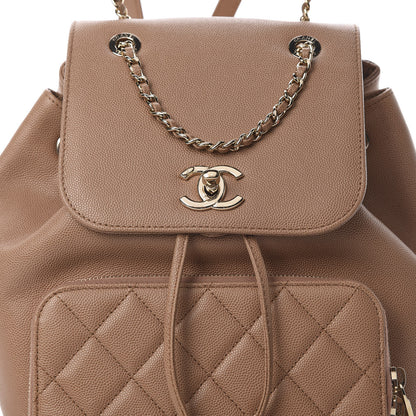 Chanel Caviar Quilted Business Affinity Backpack Beige 7 of 9