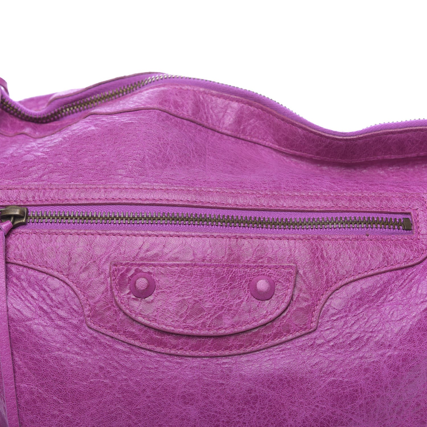 Balenciaga Agneau Rubber Covered Classic Hardware Day Hobo Amethyst 11 of 16