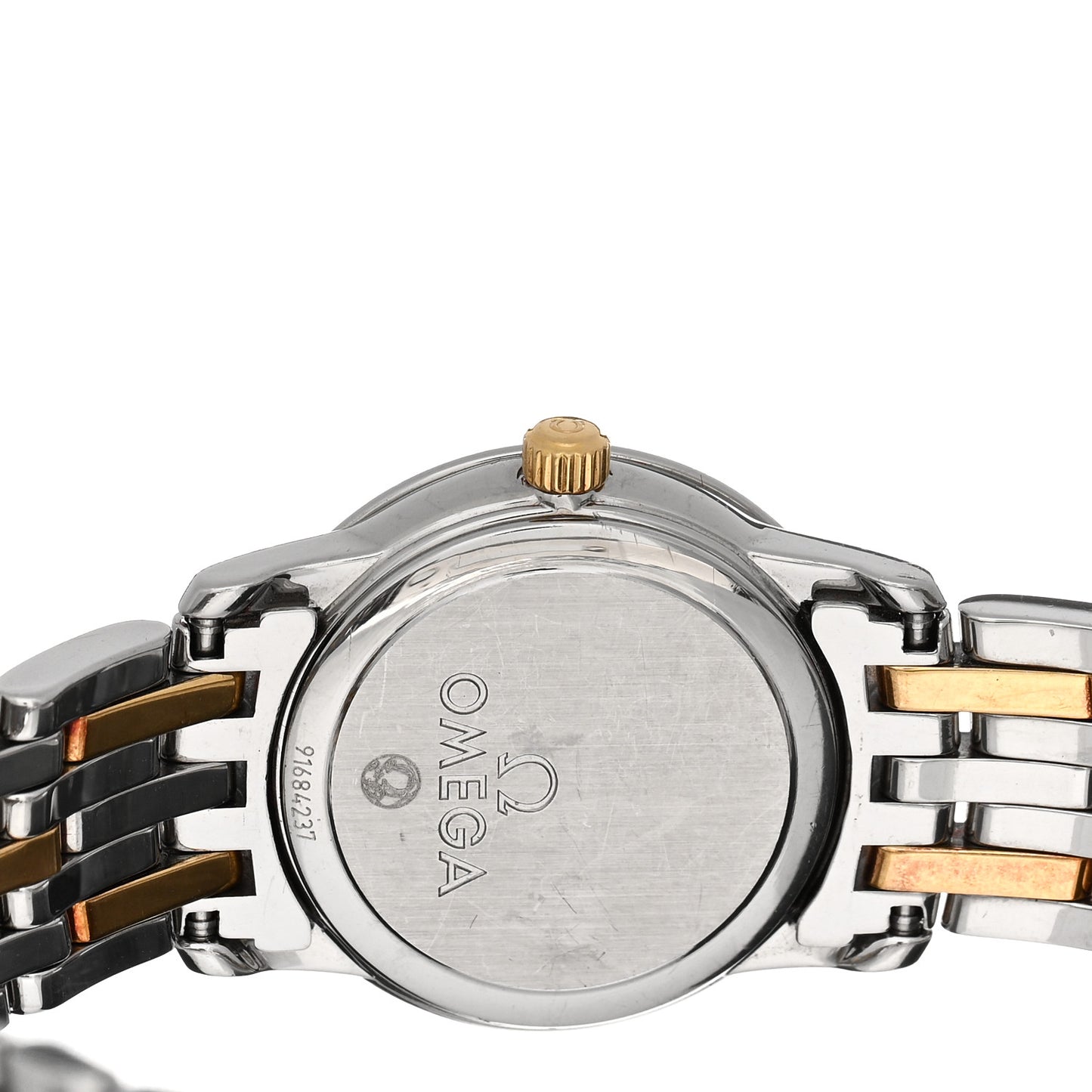 Stainless Steel 18K Yellow Gold 22mm De Ville Prestige Quartz Watch Champagne 4370.12.00