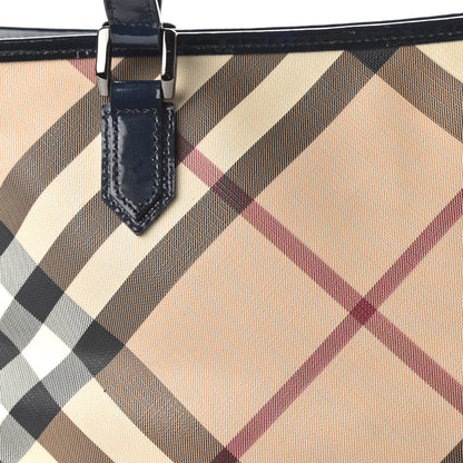 Burberry Nova Check Small Nickie Tote Blue 9 of 10