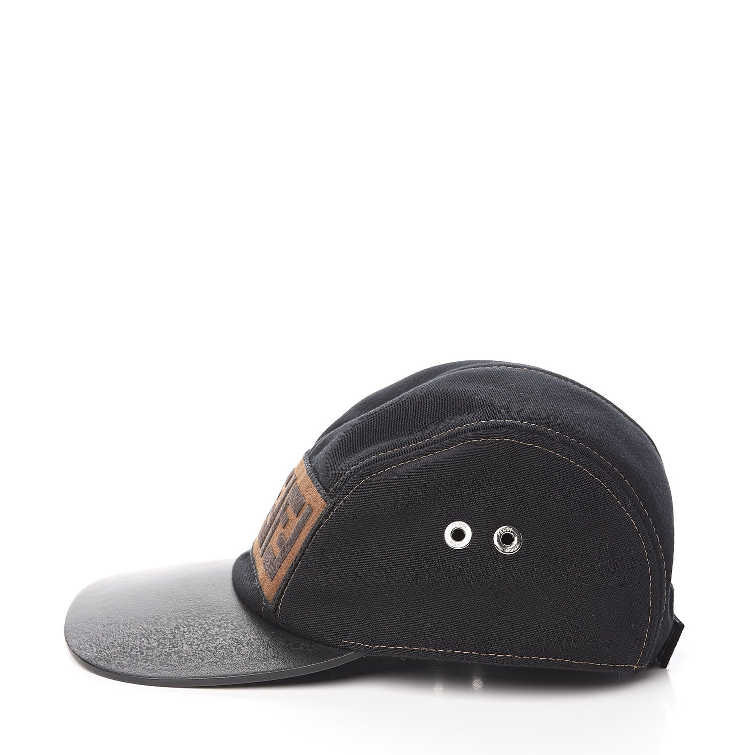 Fendi Canvas Vitello FF Baseball Hat Black 4 of 10