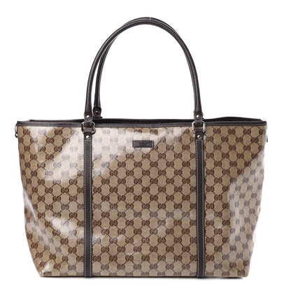 Gucci Crystal Monogram Large Joy Tote Beige Ebony Testa di Moro 1 of 9