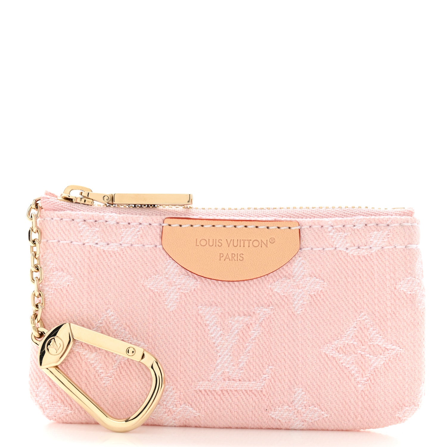 Louis Vuitton Monogram Denim Key Pouch Washed Pink 1 of 7