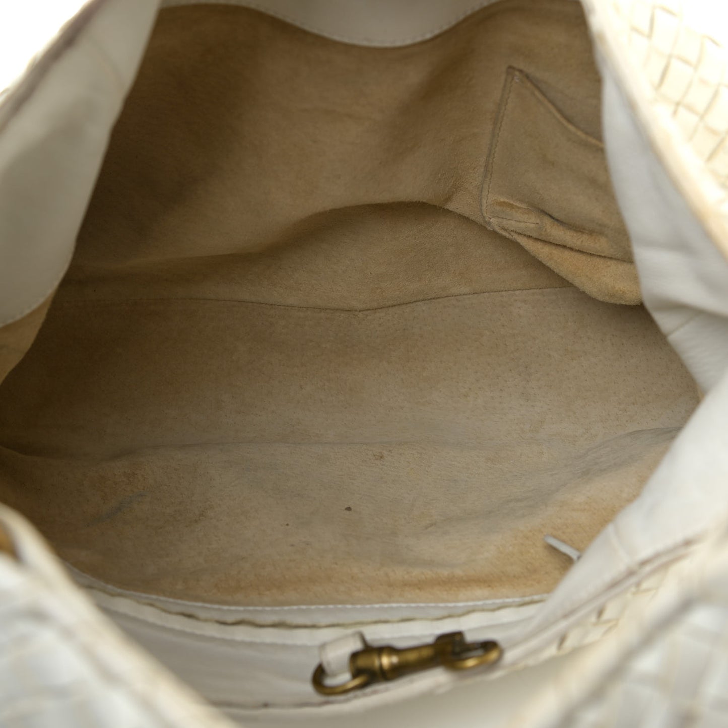 Nappa Intrecciato Ball Hobo White
