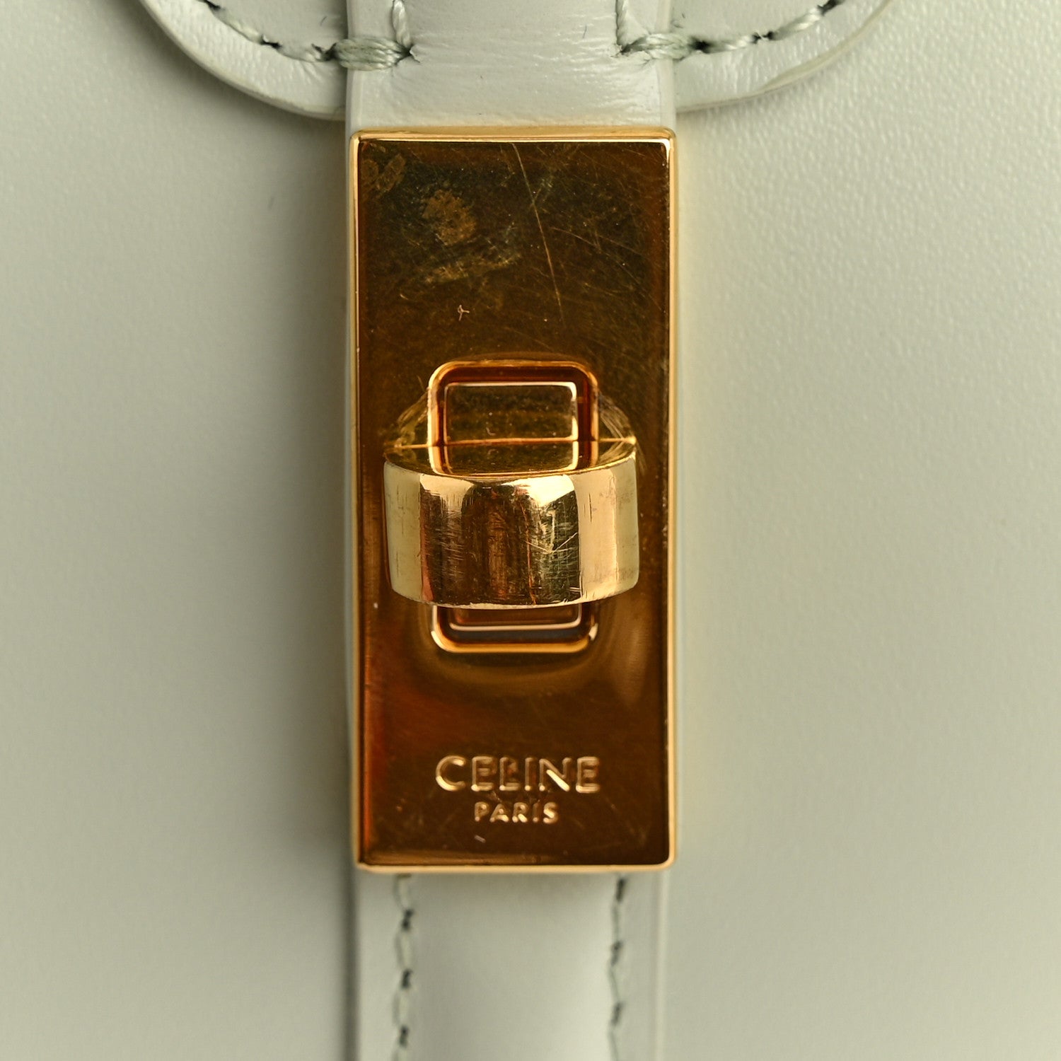 Celine Satinated Calfskin Mini 16 Top Handle Bag Jade 1800142