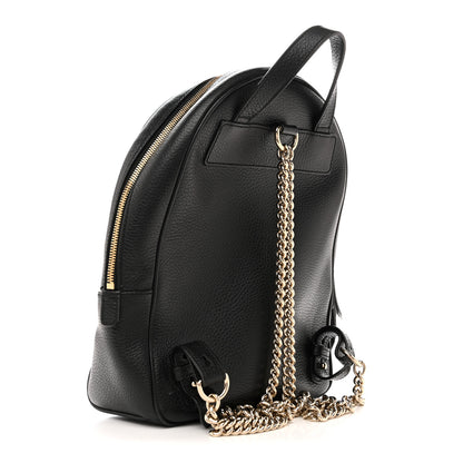 Gucci Pebbled Calfskin Soho Chain Backpack Black 3 of 12