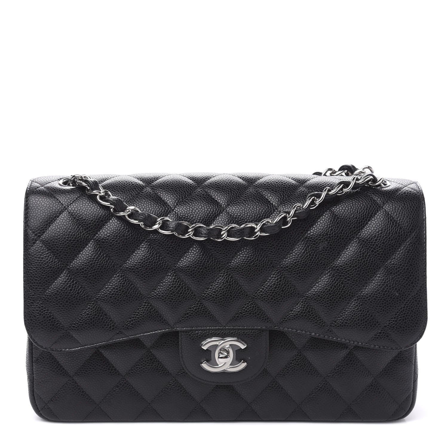 Chanel Caviar Quilted Jumbo Double Flap Black 1 of 10