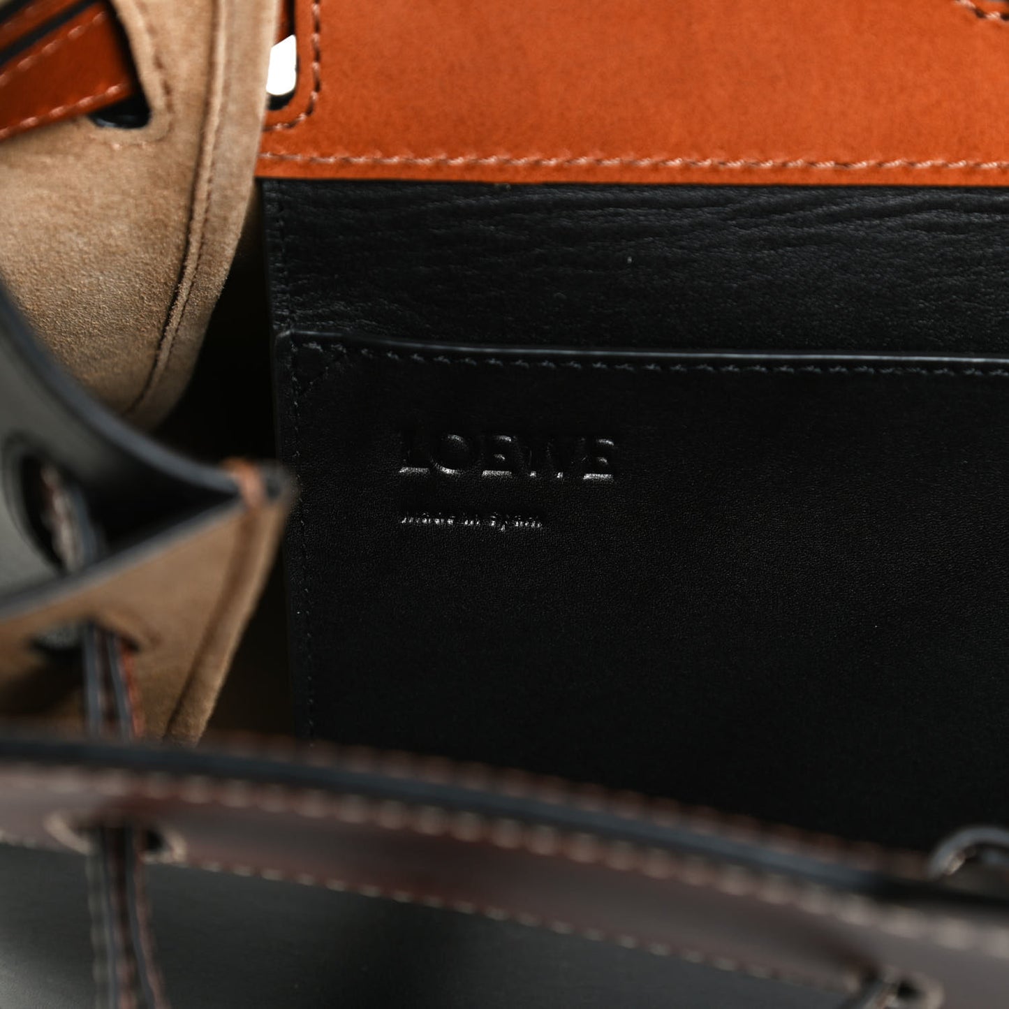 Boxcalf Lazo Tote Black Tan