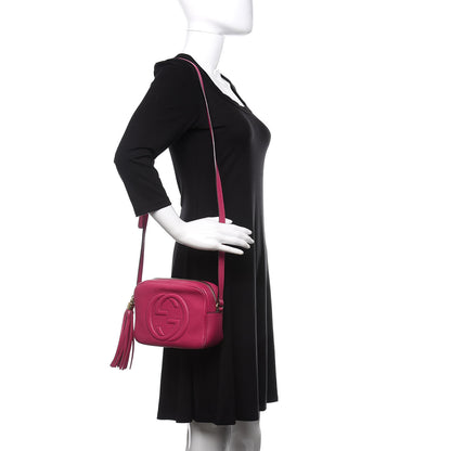 Gucci Pebbled Calfskin Small Soho Disco Bag Bright Bougainvillea 2 of 15