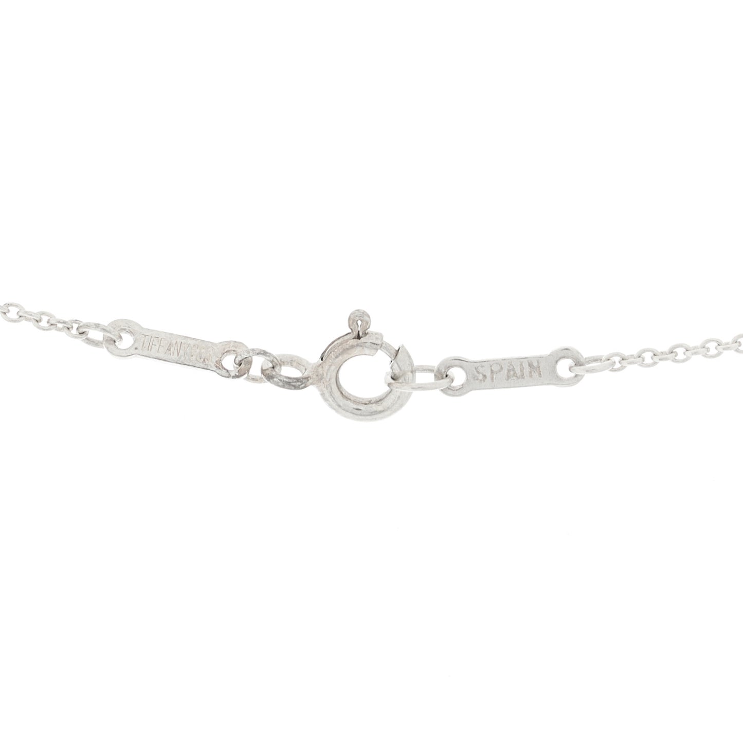 Sterling Silver 16mm Elsa Peretti Open Heart Pendant Necklace