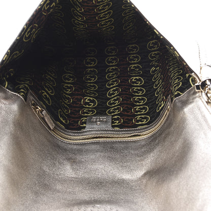 Gucci Metallic Calfskin Medium Britt Tassel Shoulder Bag Platinum 5 of 10