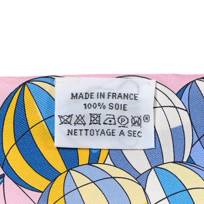 Hermes Silk Les Folies Du Ciel Twilly Rose Bleu Jaune Vif 3 of 5
