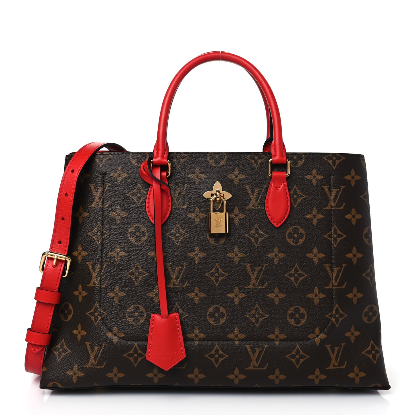 Monogram Flower Tote Coquelicot