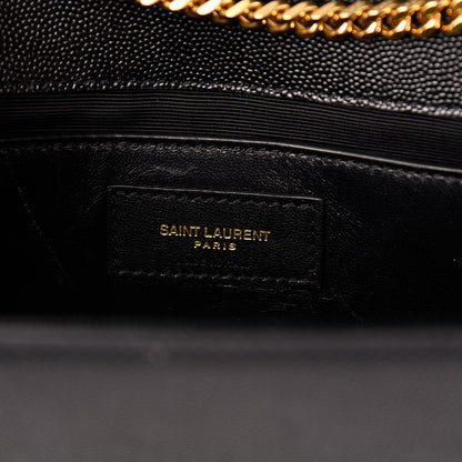 Saint Laurent Grain De Poudre Medium Classic Monogram Kate Satchel Black 6 of 9