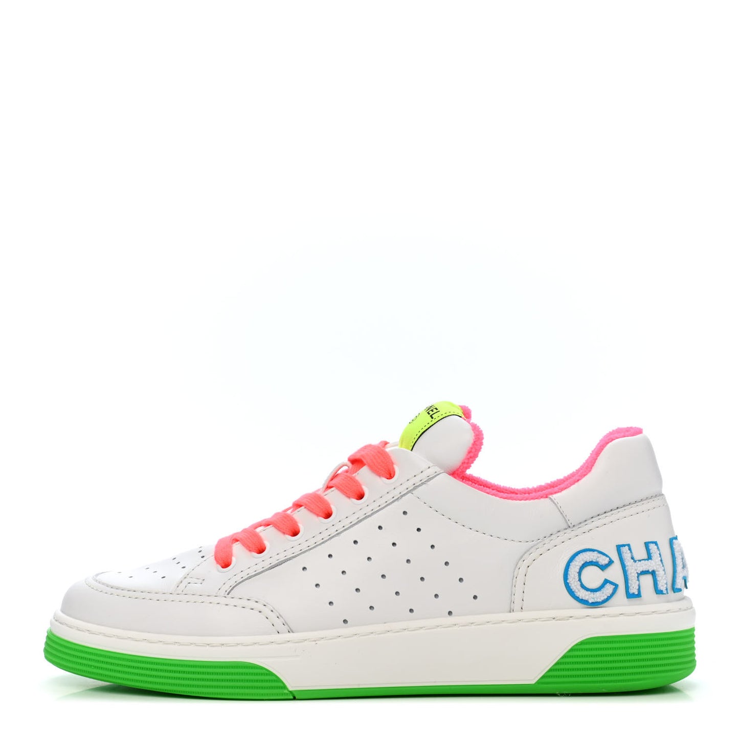 Calfskin Mens Logo Sneakers 43 White Multicolor