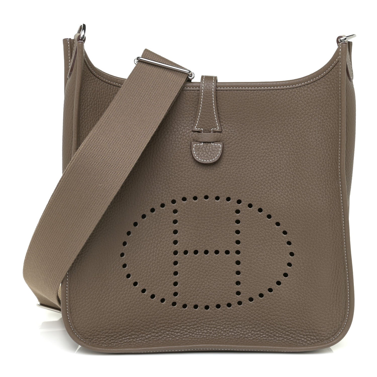 Hermes Taurillon Clemence Evelyne III PM Etoupe 1 of 10