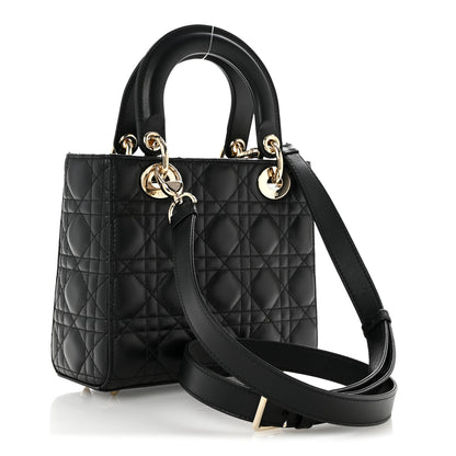 Christian Dior Lambskin Cannage Small Lady Dior Black 3 of 15