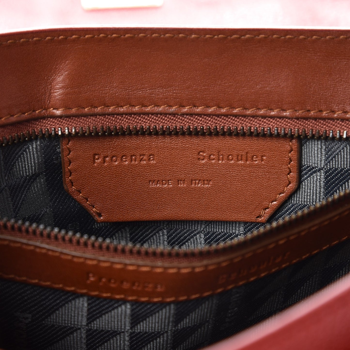 Goatskin Calfskin Tiny Preppy PS1 Satchel Mandarin Red