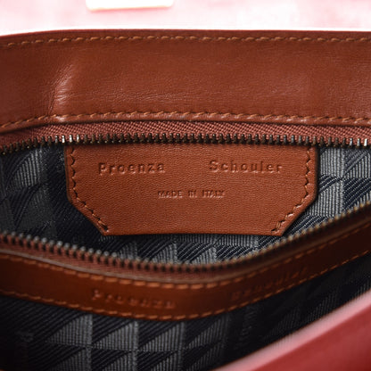 Proenza Schouler Goatskin Calfskin Tiny Preppy PS1 Satchel Mandarin Red 7 of 9