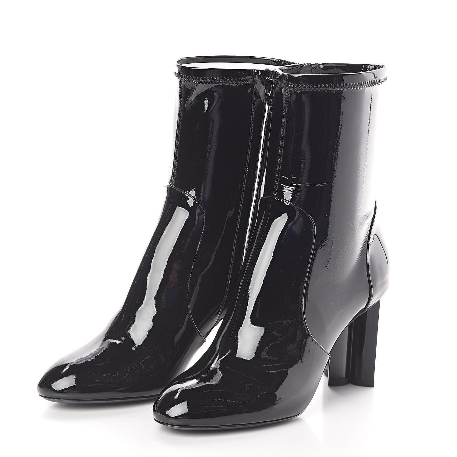 Louis Vuitton Patent Silhouette Ankle Boots 36.5 Black 3 of 6