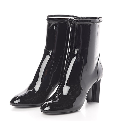 Louis Vuitton Patent Silhouette Ankle Boots 36.5 Black 3 of 6