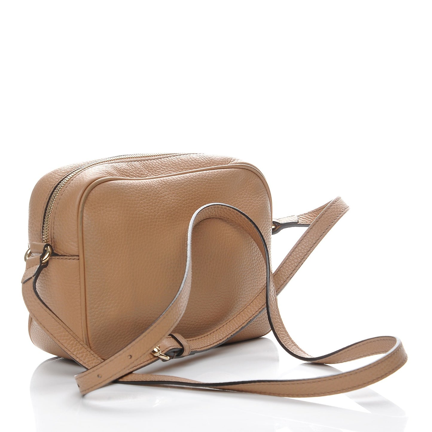 Pebbled Calfskin Small Soho Disco Bag Camelia