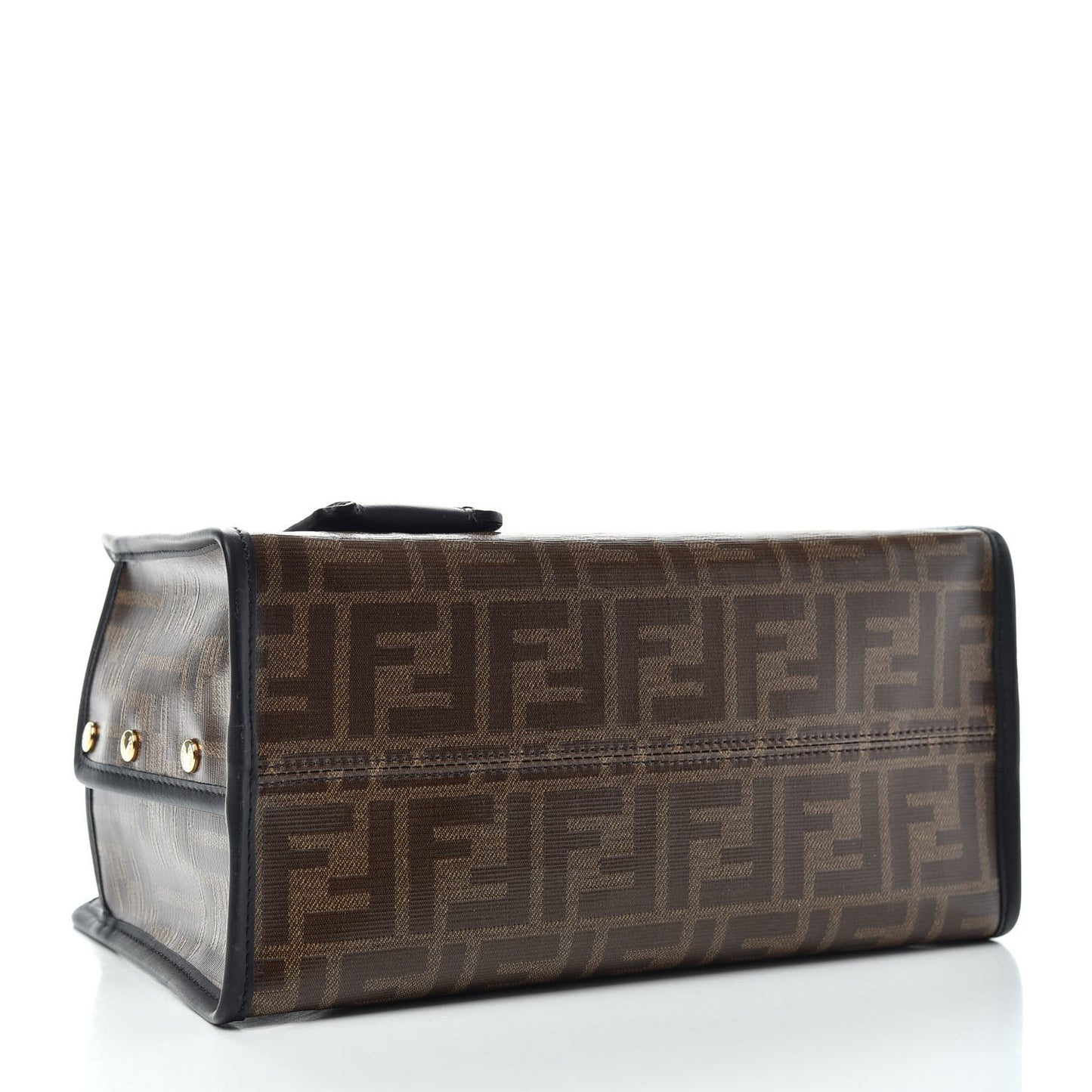 Glazed Fabric Vitello Century FF 1974 Stamp Patch Mini Peekaboo Defender Cover Mogano Panna Black