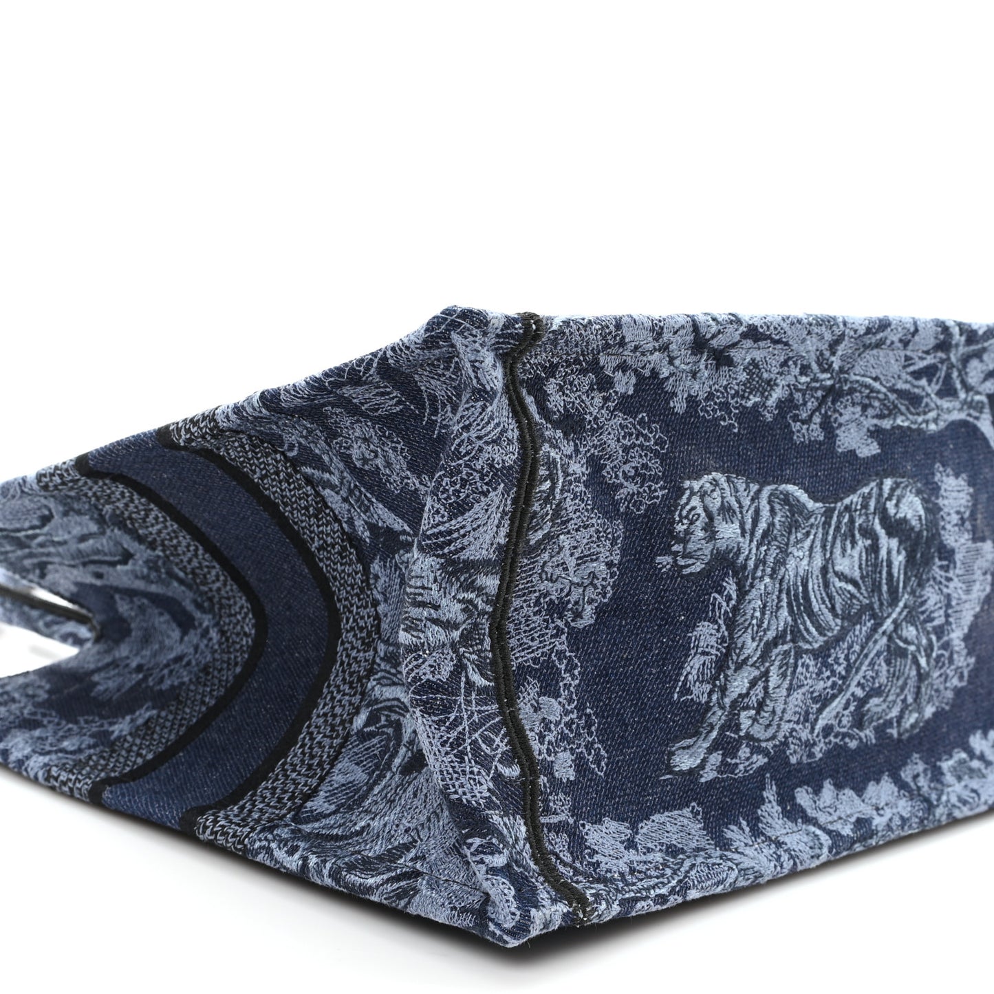 Canvas Embroidered Medium Dioriviera Toile De Jouy Book Tote Blue Black