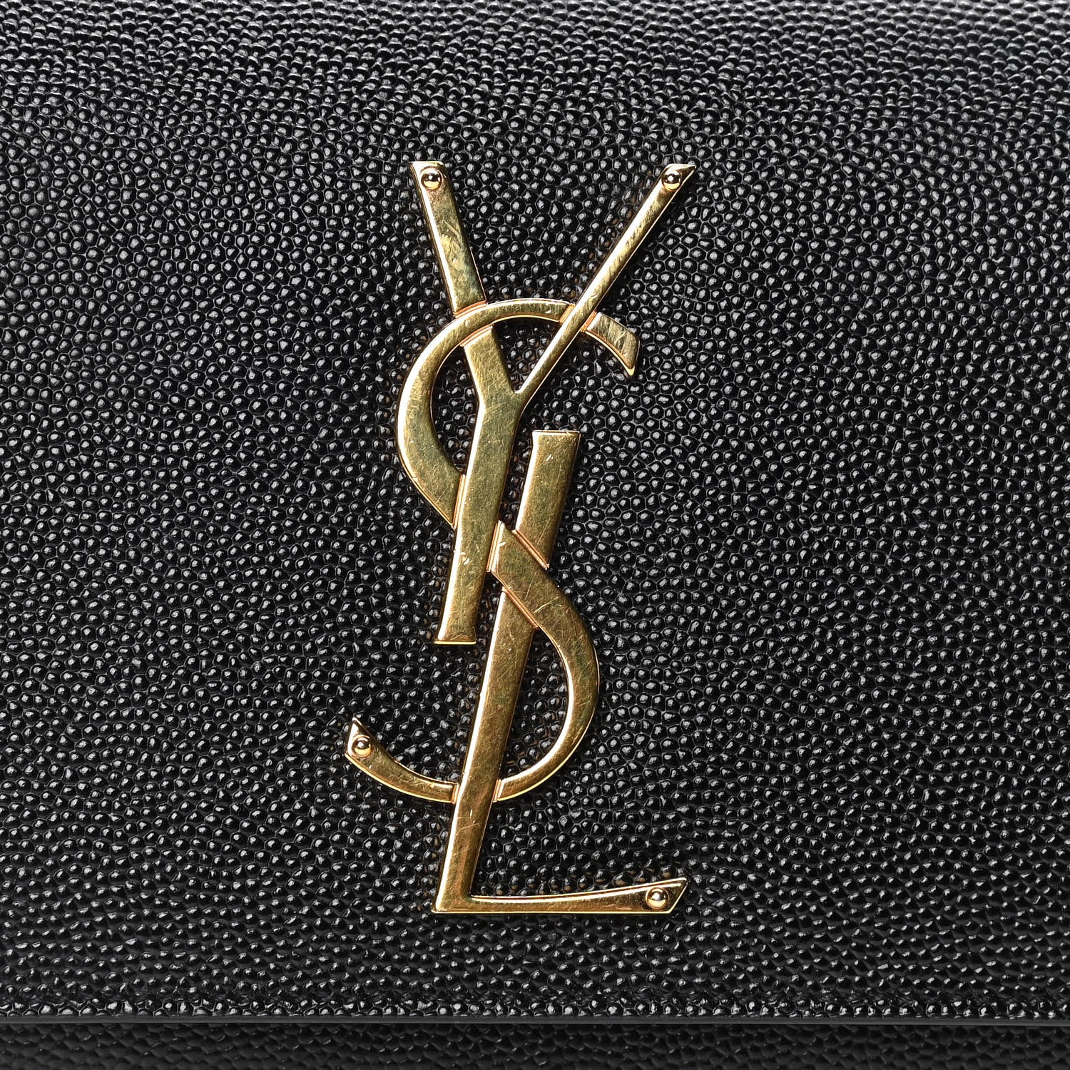Saint Laurent Grain De Poudre Small Monogram Kate Satchel Black 5 of 5