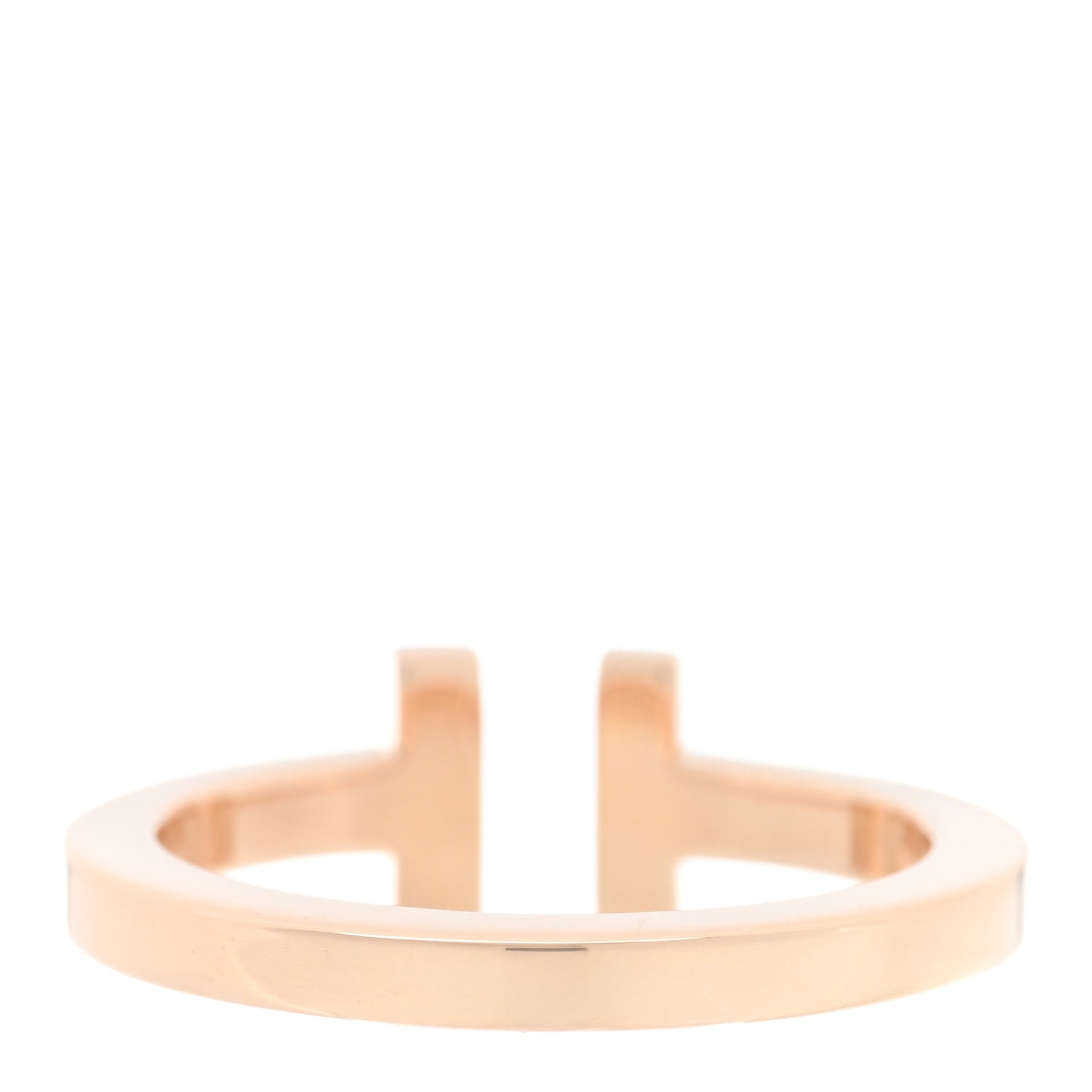 18K Rose Gold T Square Ring 59 8.75
