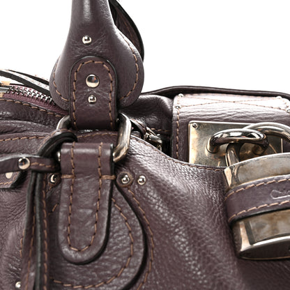 Chloe Calfskin Medium Paddington Satchel Purple 7 of 9