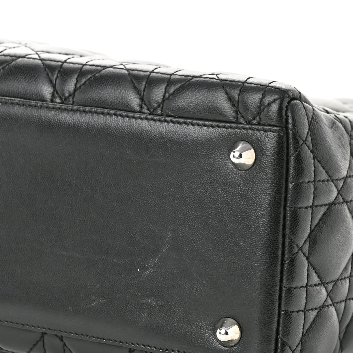 Lambskin Cannage Large Lady Dior Black