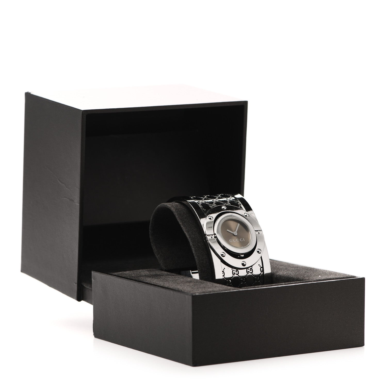Gucci Stainless Steel 33mm Twirl Quartz Watch Brown 5 of 5