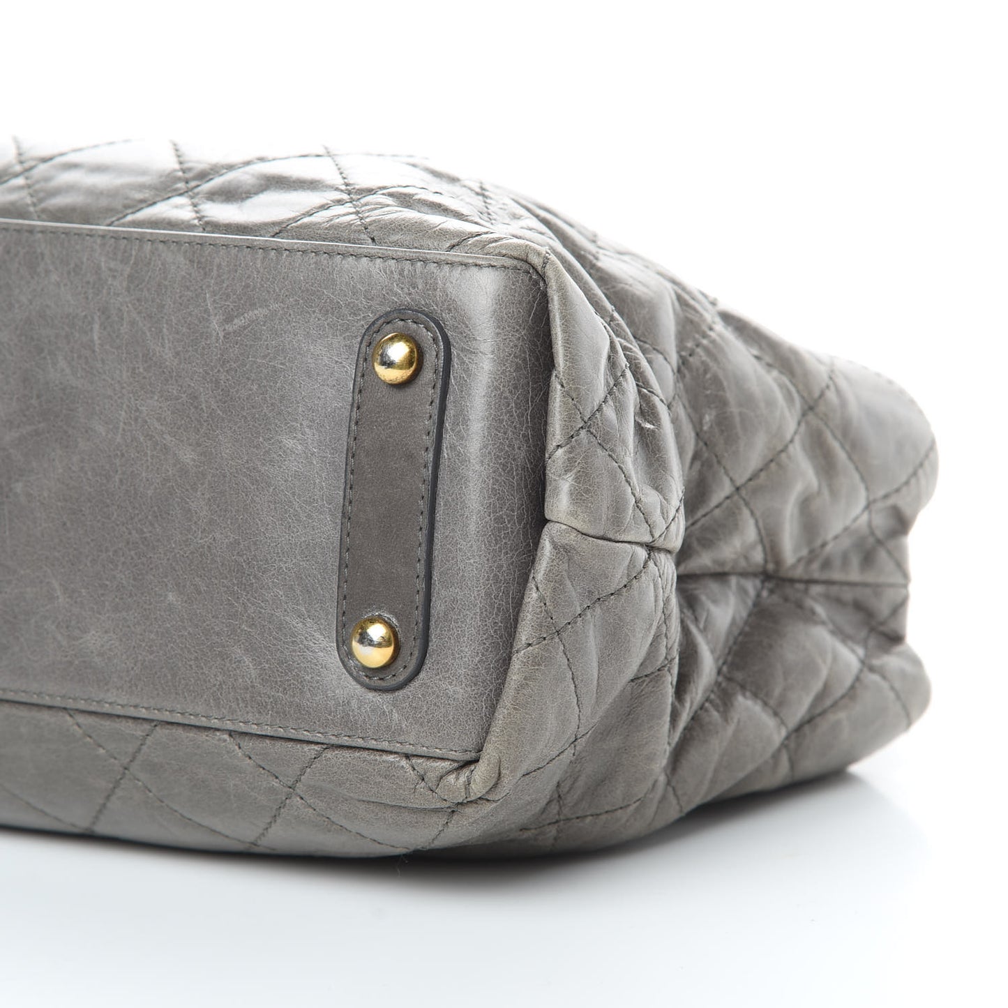 Glazed Calfskin Stingray Bindi CC Tote Grey