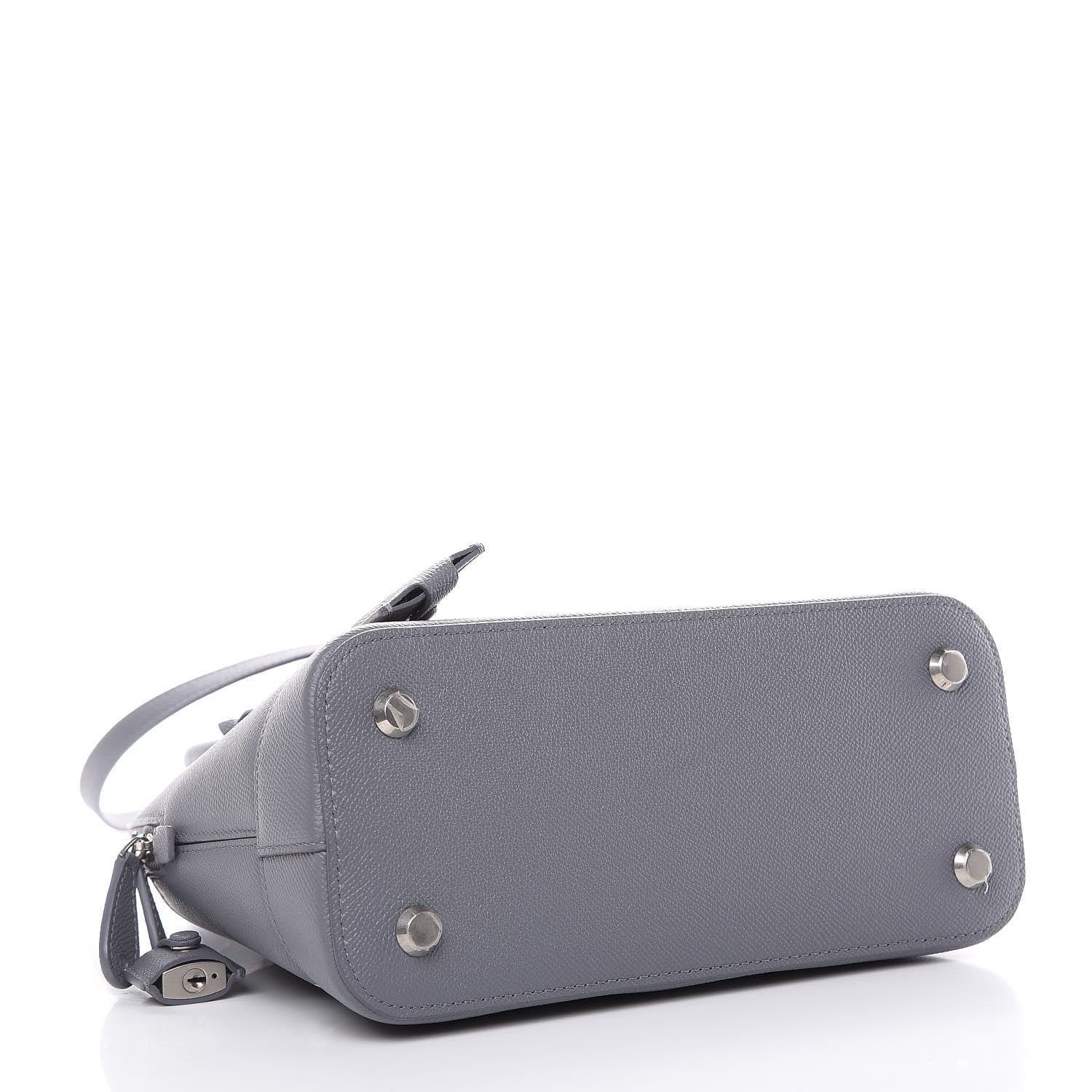 Balenciaga Signature Grained Calfskin Logo S Ville Top Handle Bag Gris Perle Fonce White 4 of 11