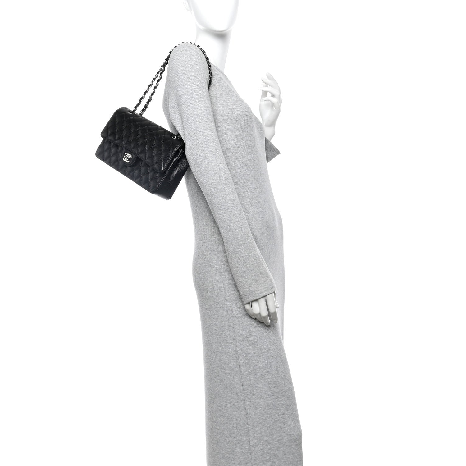 Chanel Caviar Quilted Medium Double Flap Black 2 of 10