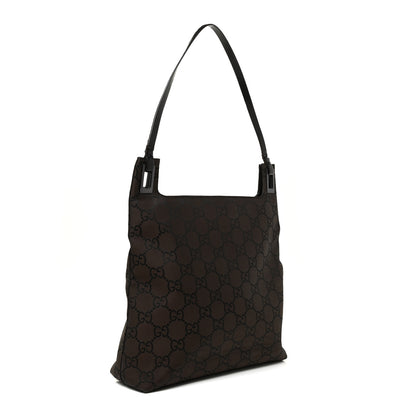 Gucci Nylon Monogram Flat Messenger Bag Brown 3 of 18