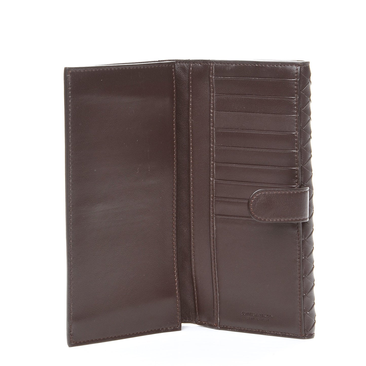 Nappa Intrecciato Continental Wallet Ebano