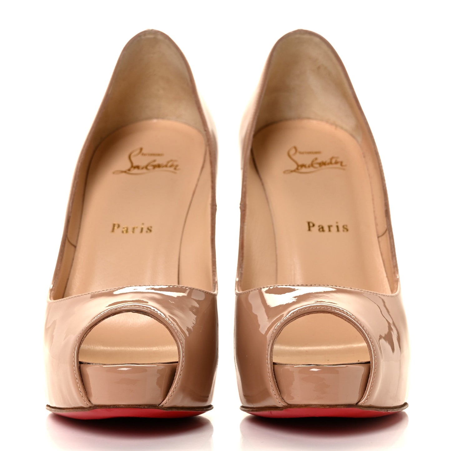 Patent New Very Prive 120 Pumps 38.5 Nude