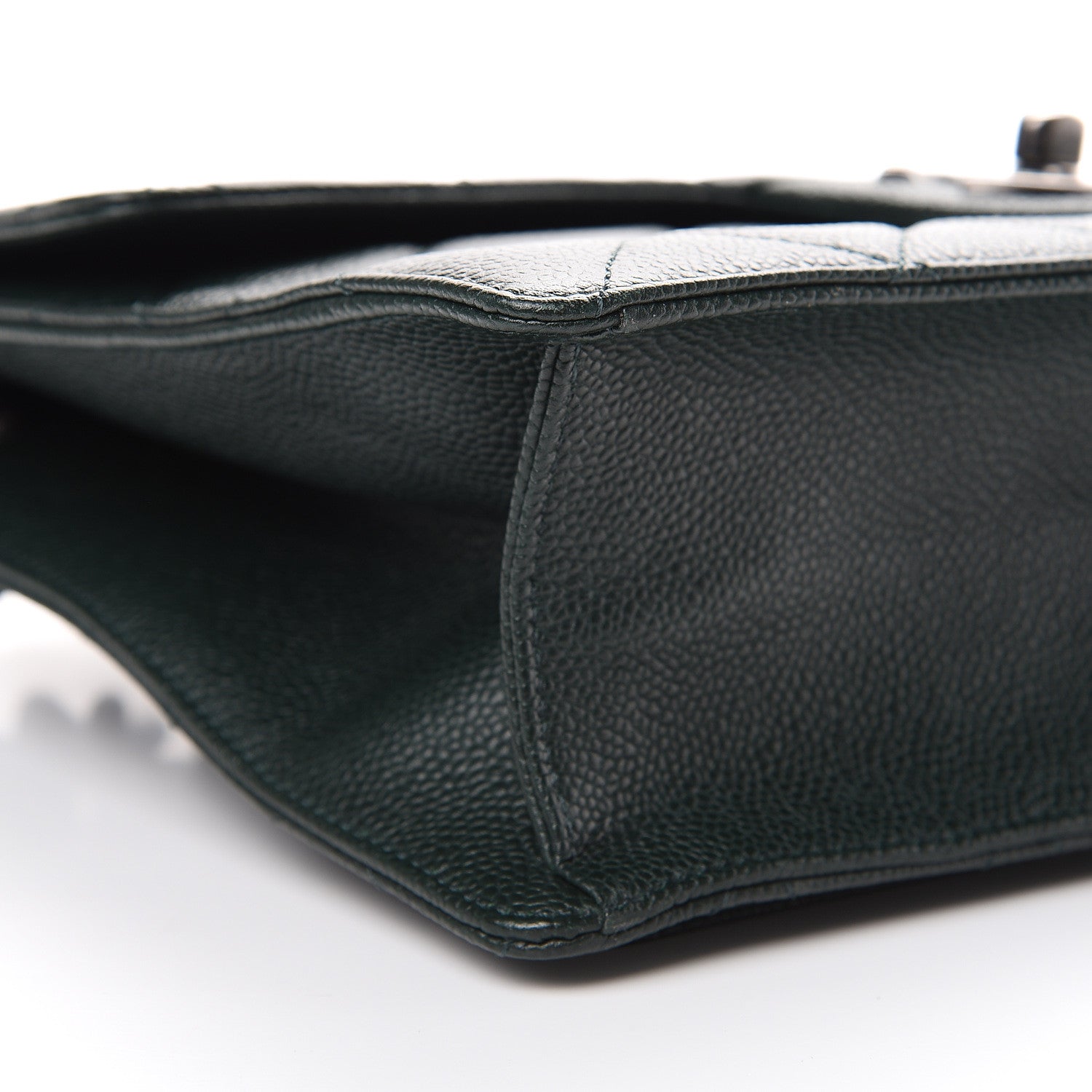 Chanel Caviar Quilted Large Retro Class Flap Dark Green 8 of 9