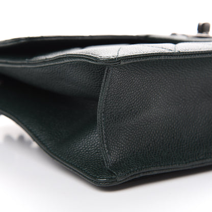 Chanel Caviar Quilted Large Retro Class Flap Dark Green 8 of 9