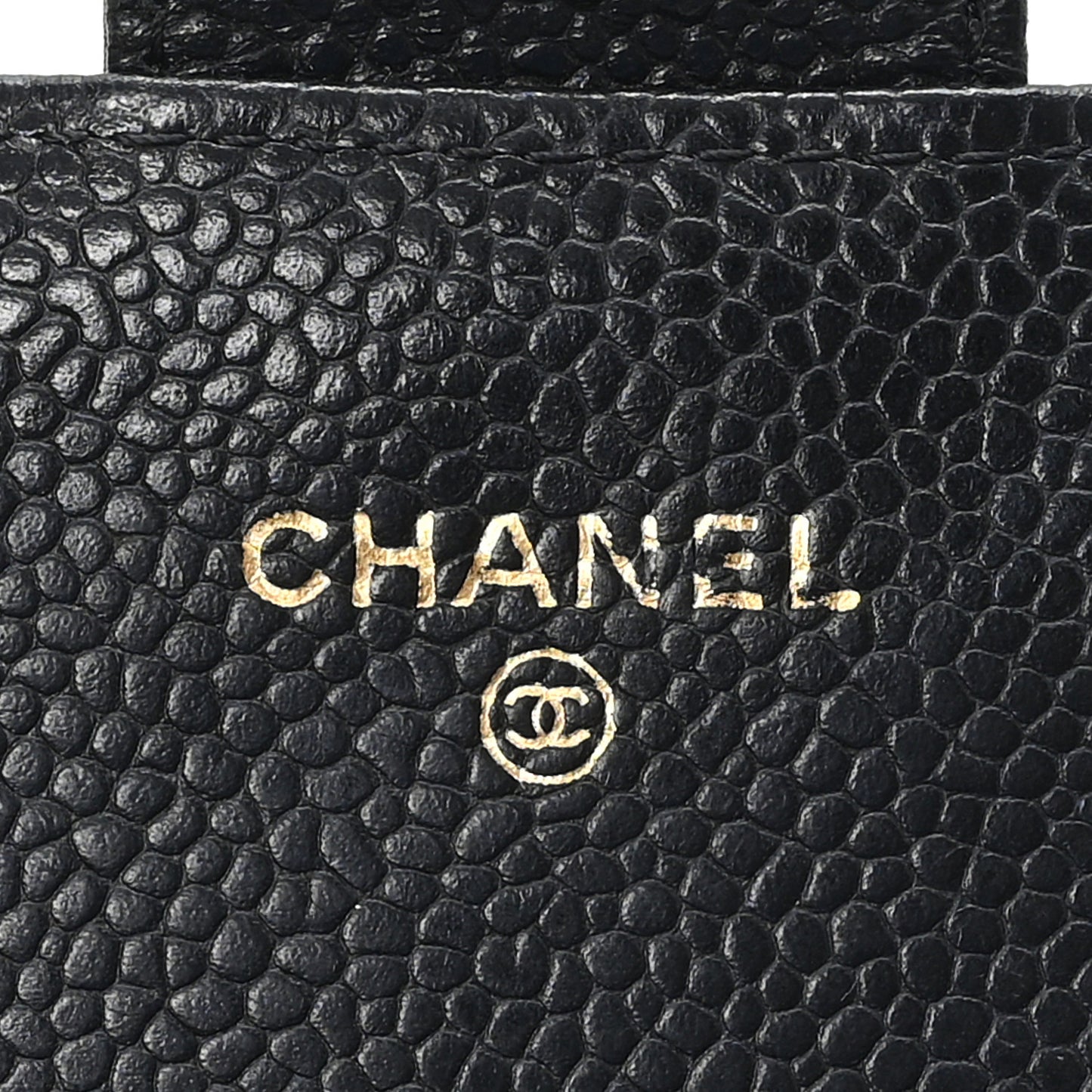Caviar Quilted Large Gusset Flap Wallet Black