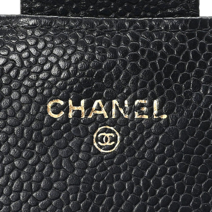 Chanel Caviar Quilted Large Gusset Flap Wallet Black 6 of 8