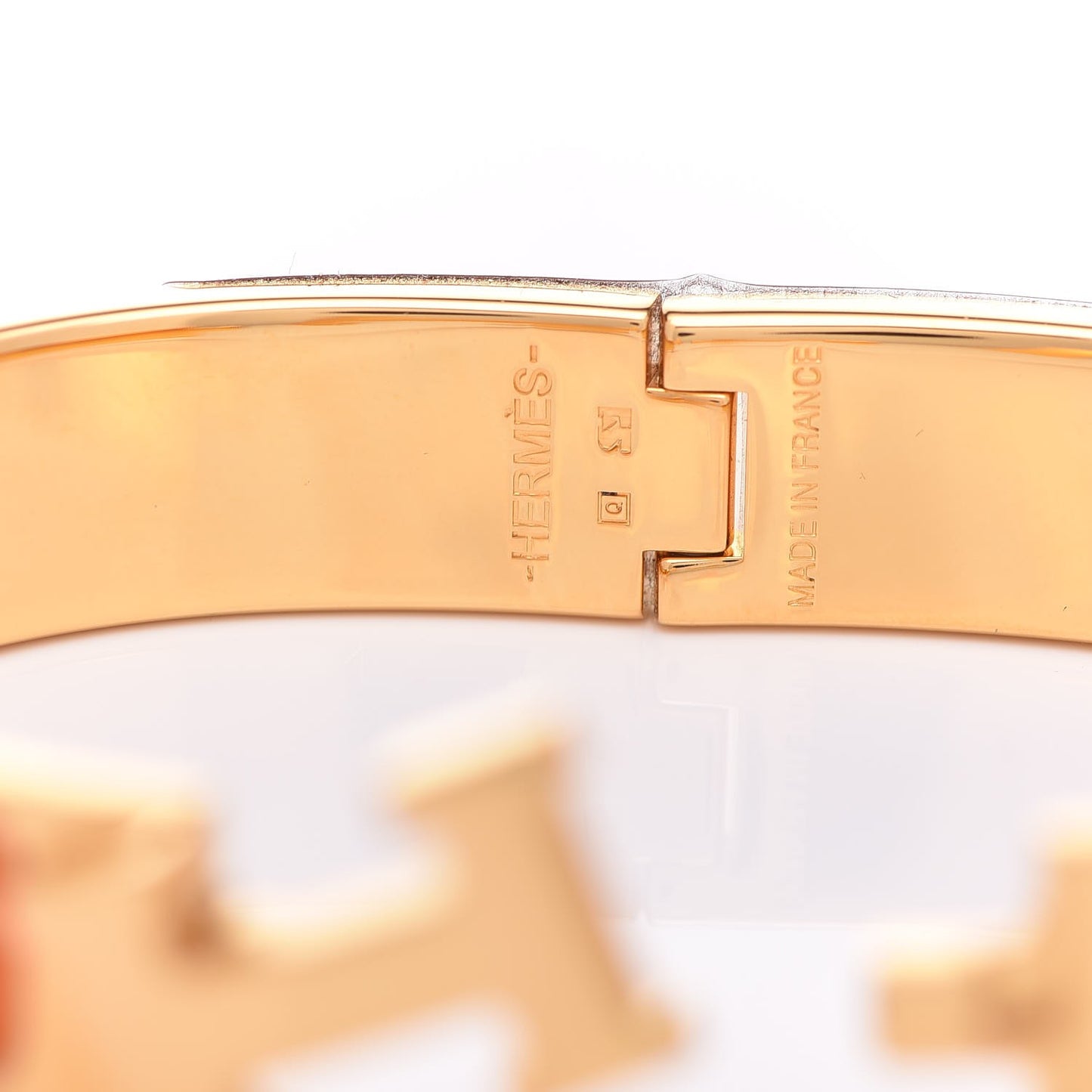 Enamel Narrow Clic Clac H Bracelet PM Orange