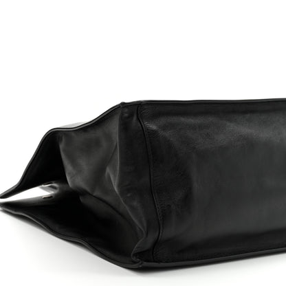 Saint Laurent Smooth Calfskin Rive Gauche Small Tote Black 9 of 10