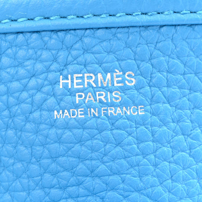 Hermes Taurillon Clemence EVELYNE III PM Bleu Frida 6 of 14
