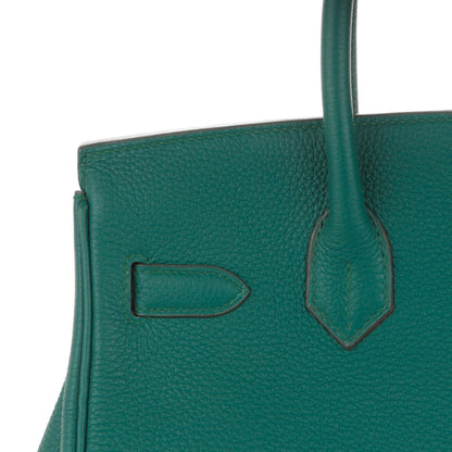 Hermes Togo Birkin 30 Malachite 18 of 23