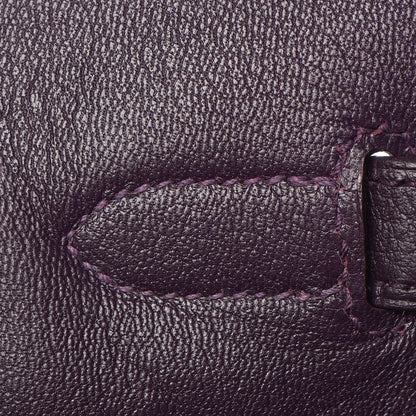 Hermes Taurillon Clemence Birkin 35 Raisin 19 of 36